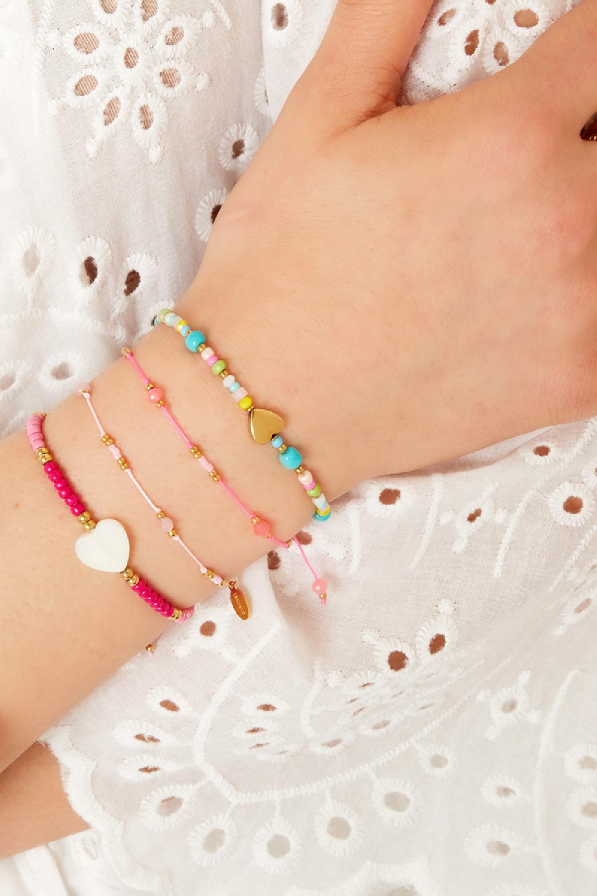 Pulsera corazón azul - colección #summergirls Multicolor Acero inoxidable